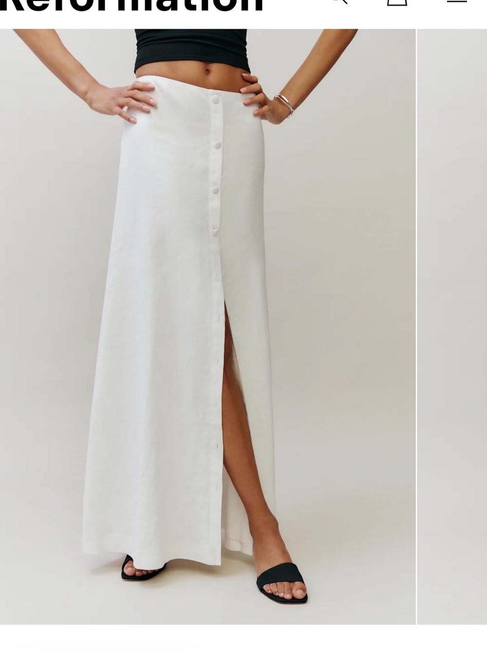 Reformation Andi linen maxi skirt